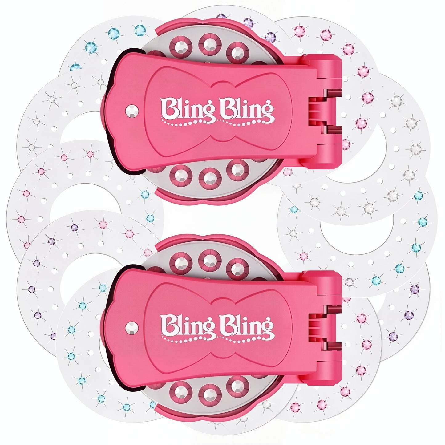 Glitter Diamond Styling Tools Hair Gemstone Styling Set + 180 colorful gemstones , No Heat Required Hair Styling Accessories