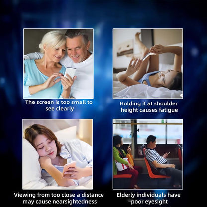 12"Mobile Phone Magnifier - Ultra-HD Screen Magnifier for Easy TV Viewing Orientation for Landscapes Use Eye Protection Full-Screen Mobile Phone Magnification