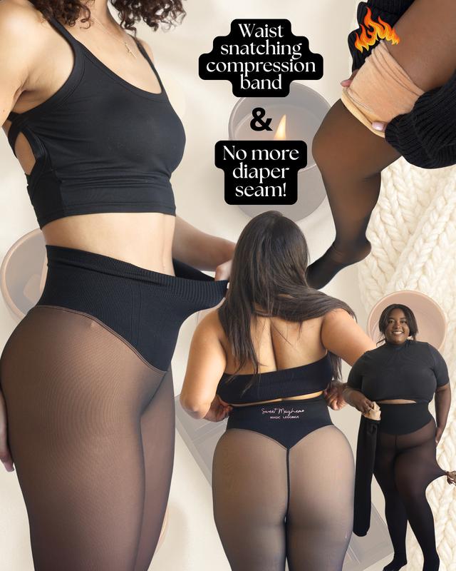UPGRADED: Magic Fleece-Lined Leggings with Compression Waist & One-Seam Design | XXS-3XL in 4 Shades