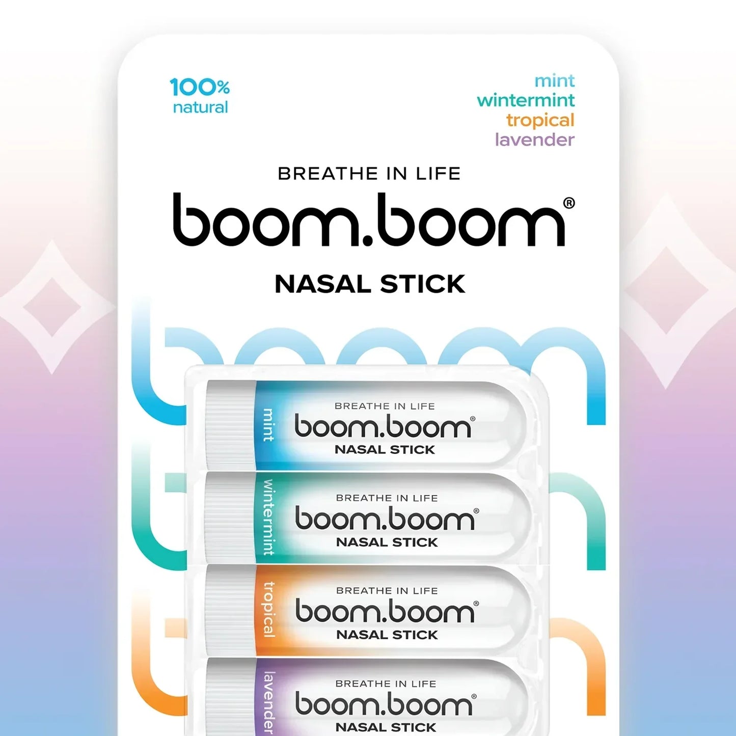 Nasal Stick (4 Pack) | Boosts Focus + Enhances Breathing | Aromatherapy Inhaler Made with Essential Oils