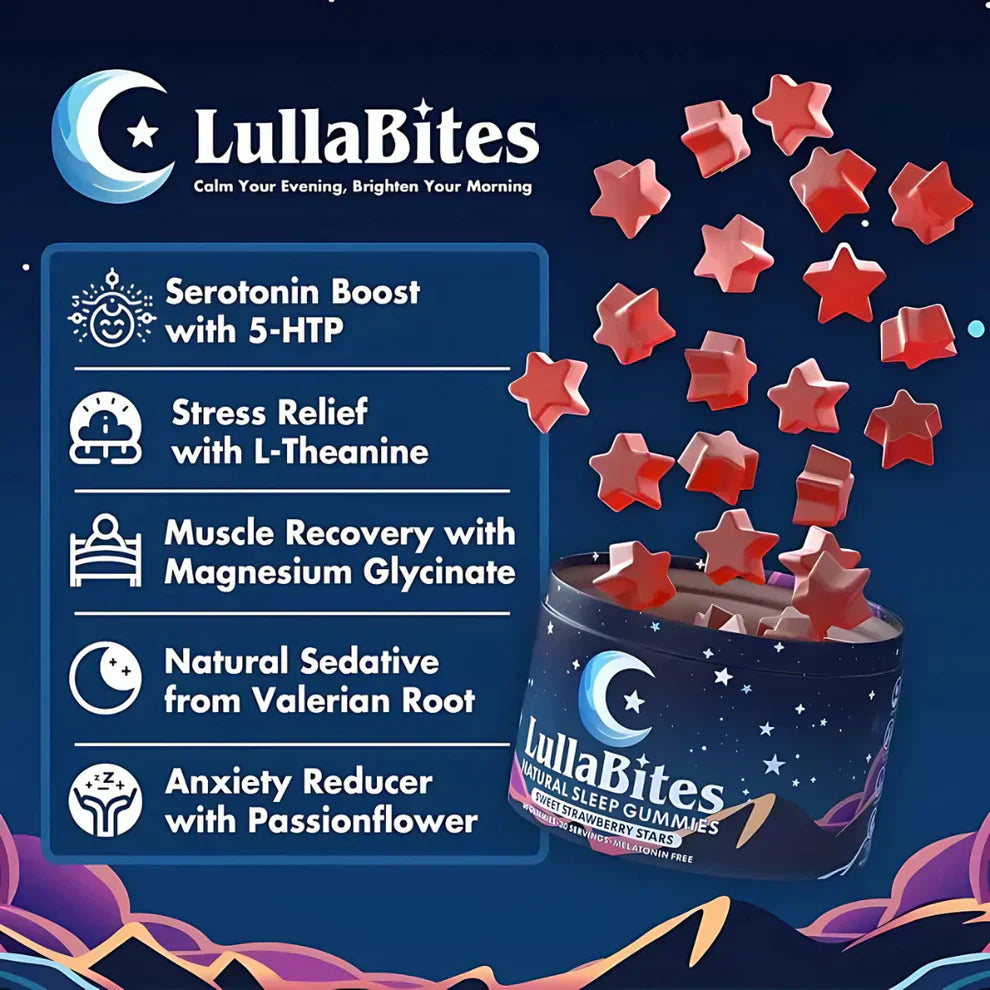 Natural Sleep Gummies - 30 Servings -Sweet Strawberry Stars
