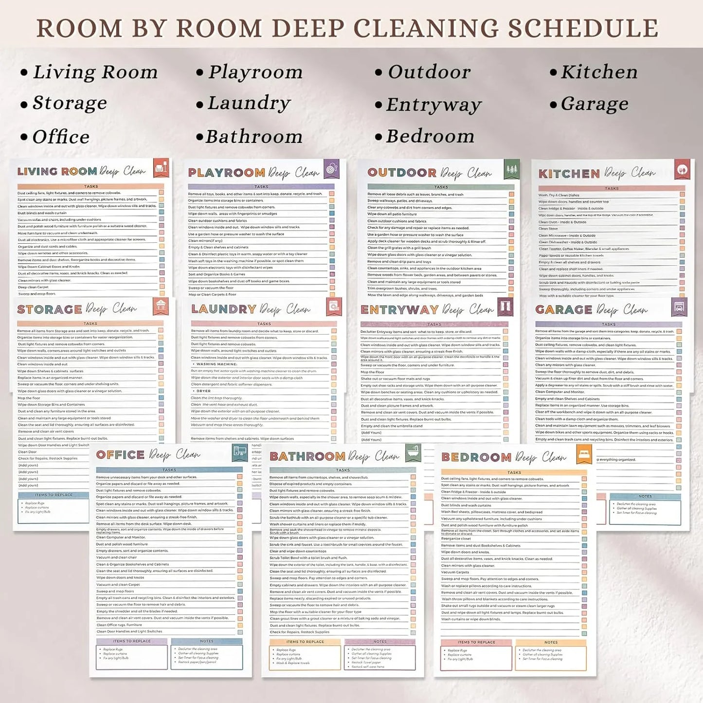 ADHD Cleaning Planner – A4 Organization Notebook with Daily Checklists & Durable Cover – Plannerbook