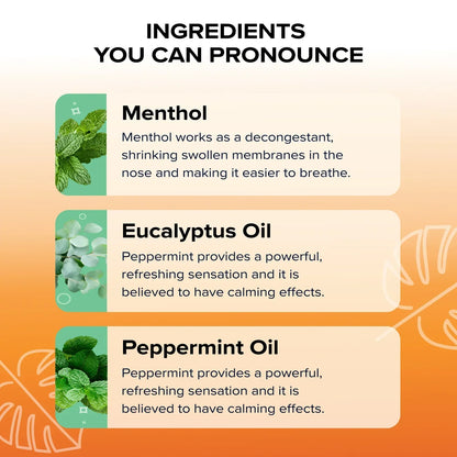 Nasal Stick (4 Pack) | Boosts Focus + Enhances Breathing | Aromatherapy Inhaler Made with Essential Oils