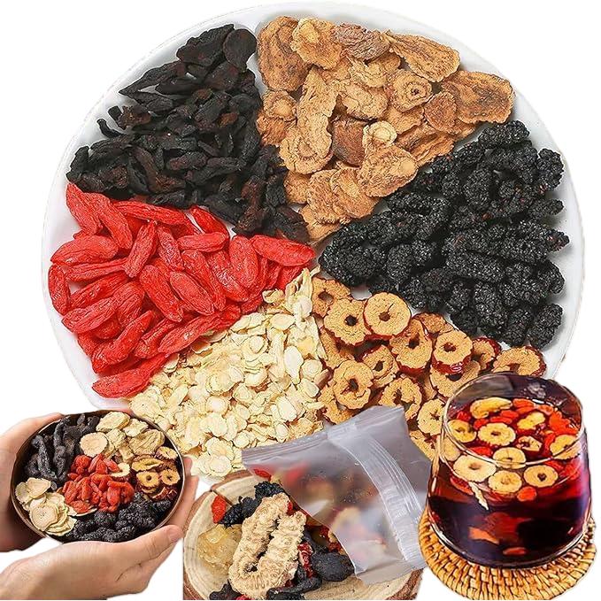 Ginseng Five Treasures Tea | Liver and Kidney Nourishing Vitality Tea | Natural Health Gift Box | Christmas Gift..