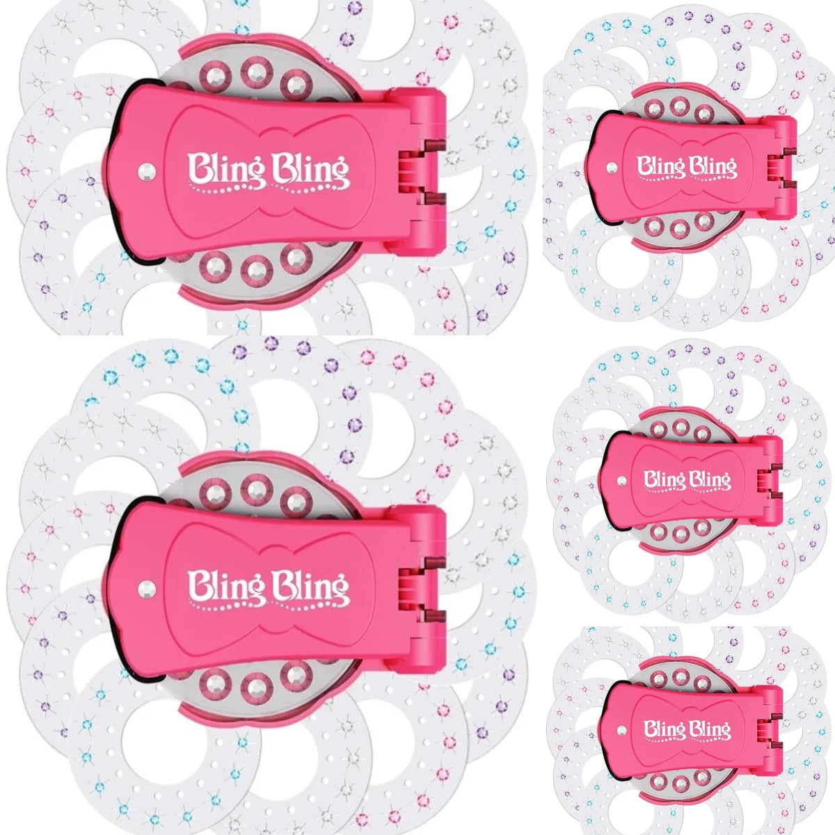 Glitter Diamond Styling Tools Hair Gemstone Styling Set + 180 colorful gemstones , No Heat Required Hair Styling Accessories