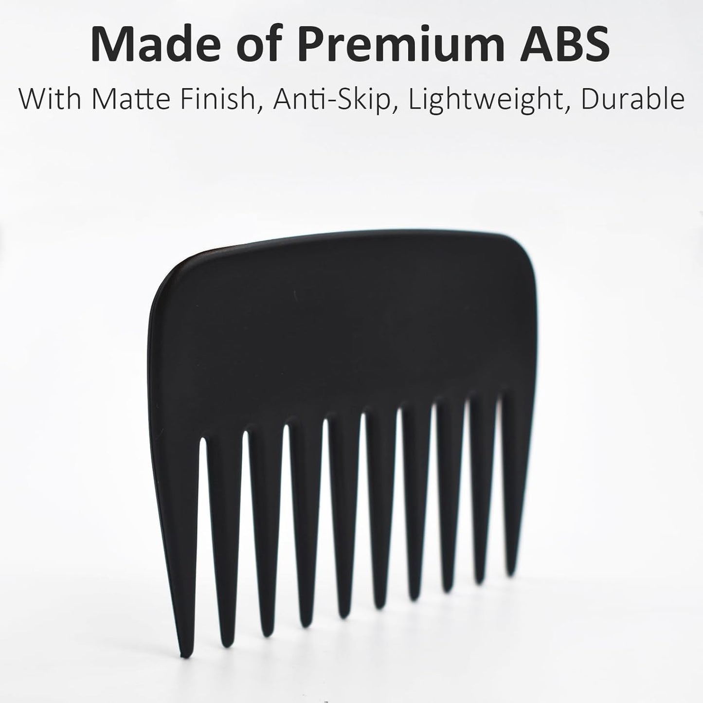 Professional Streaker Anti-Static Wide Tooth Detangling Comb - Handle  for Men Women Curly Wavy Hair