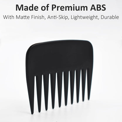 Professional Streaker Anti-Static Wide Tooth Detangling Comb - Handle  for Men Women Curly Wavy Hair