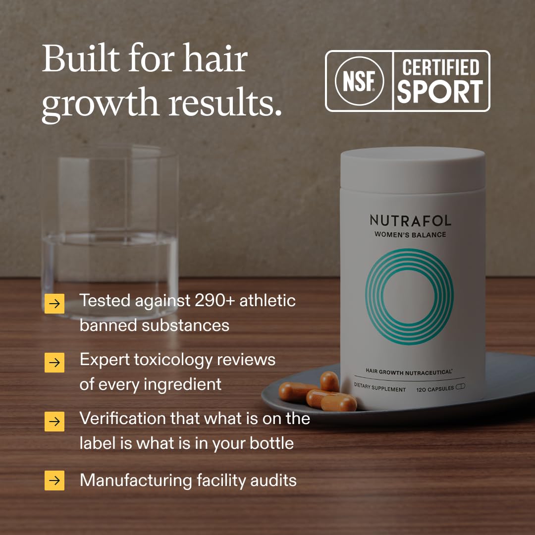 Nutrafol - Botanical Hair Growth Formula - Women's Balance Supplements - Thicker Hair & Scalp Coverage Support - Women 45+
