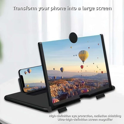 12"Mobile Phone Magnifier - Ultra-HD Screen Magnifier for Easy TV Viewing Orientation for Landscapes Use Eye Protection Full-Screen Mobile Phone Magnification
