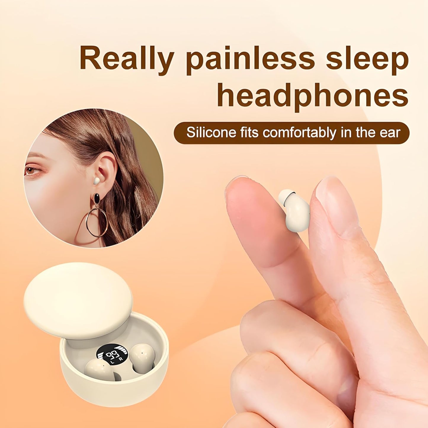 Mini Invisible Headphones Bluetooth 5.4 True Wireless
