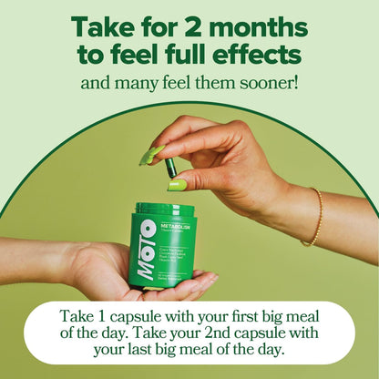 Women's Metabolism Support - Energy, Curb Cravings, Healthy Metabolism - Vegan Capsules, 30 Servings