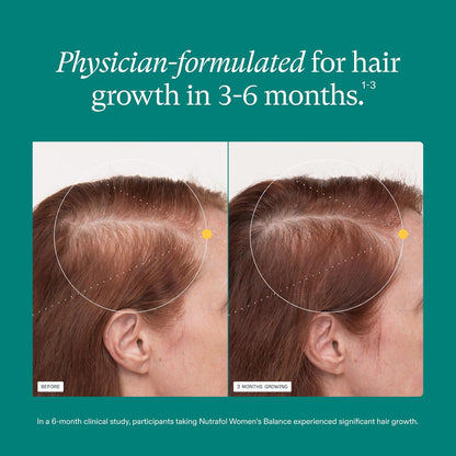 Nutrafol - Botanical Hair Growth Formula - Women's Balance Supplements - Thicker Hair & Scalp Coverage Support - Women 45+
