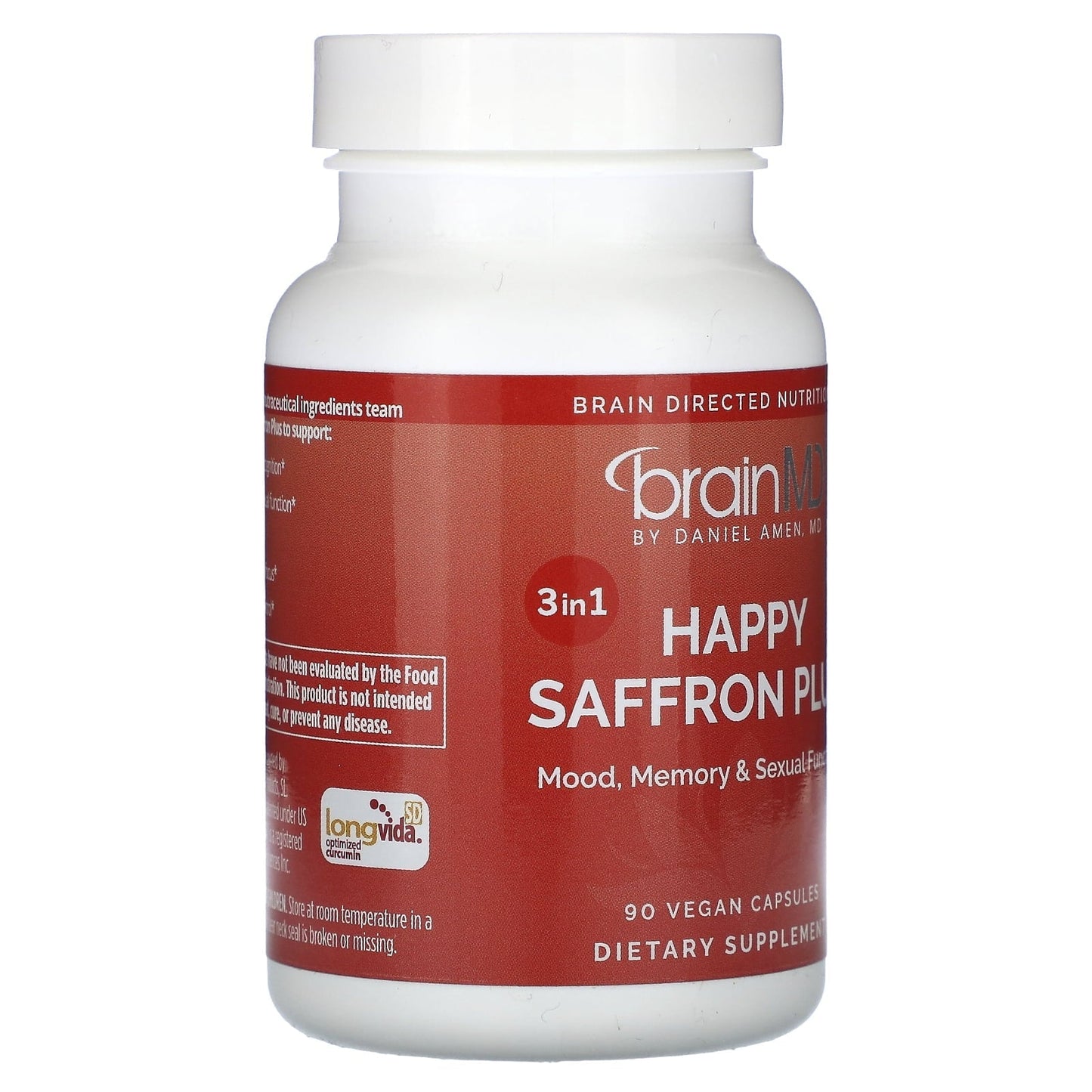 BrainMD Happy Saffron Plus, 90 Vegan Capsules