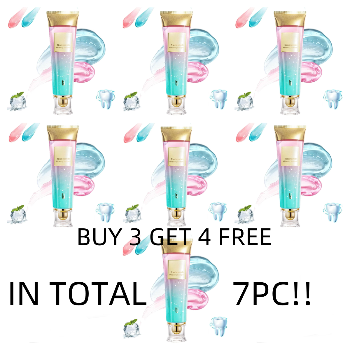 Triple Whitening Niacinamide Whitening Toothpaste – Advanced Whitening for a Brighter Smile