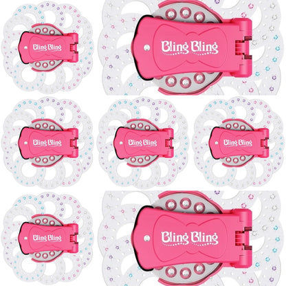 Glitter Diamond Styling Tools Hair Gemstone Styling Set + 180 colorful gemstones , No Heat Required Hair Styling Accessories