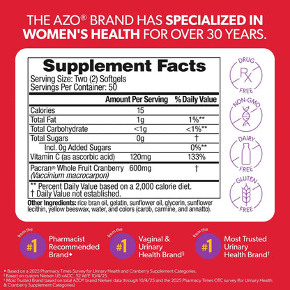 AZO® Cranberry Pro Softgels - 2 Pack
