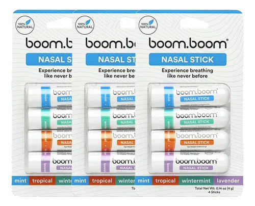 Nasal Stick (4 Pack) | Boosts Focus + Enhances Breathing | Aromatherapy Inhaler Made with Essential Oils