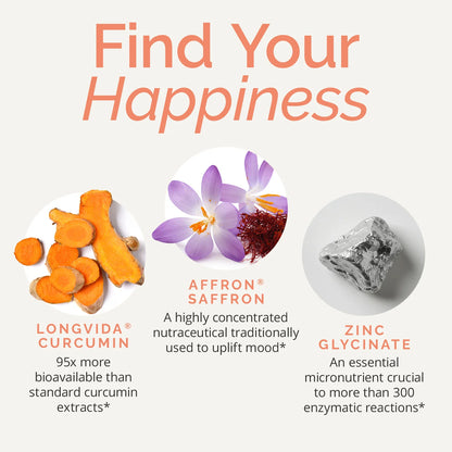 BrainMD Happy Saffron Plus, 90 Vegan Capsules