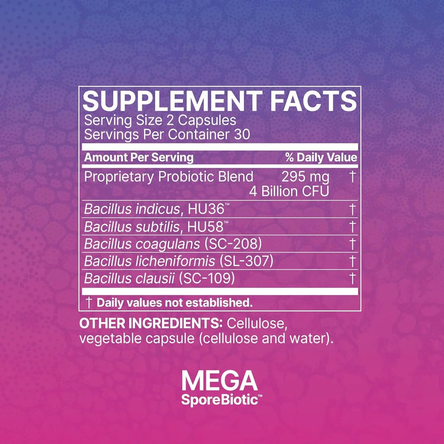 MegaSporeBiotic Probiotics for Women & Men - All-Spore Antioxidant-Producing Supplement - 60 Capsules Survives Stomach Acid