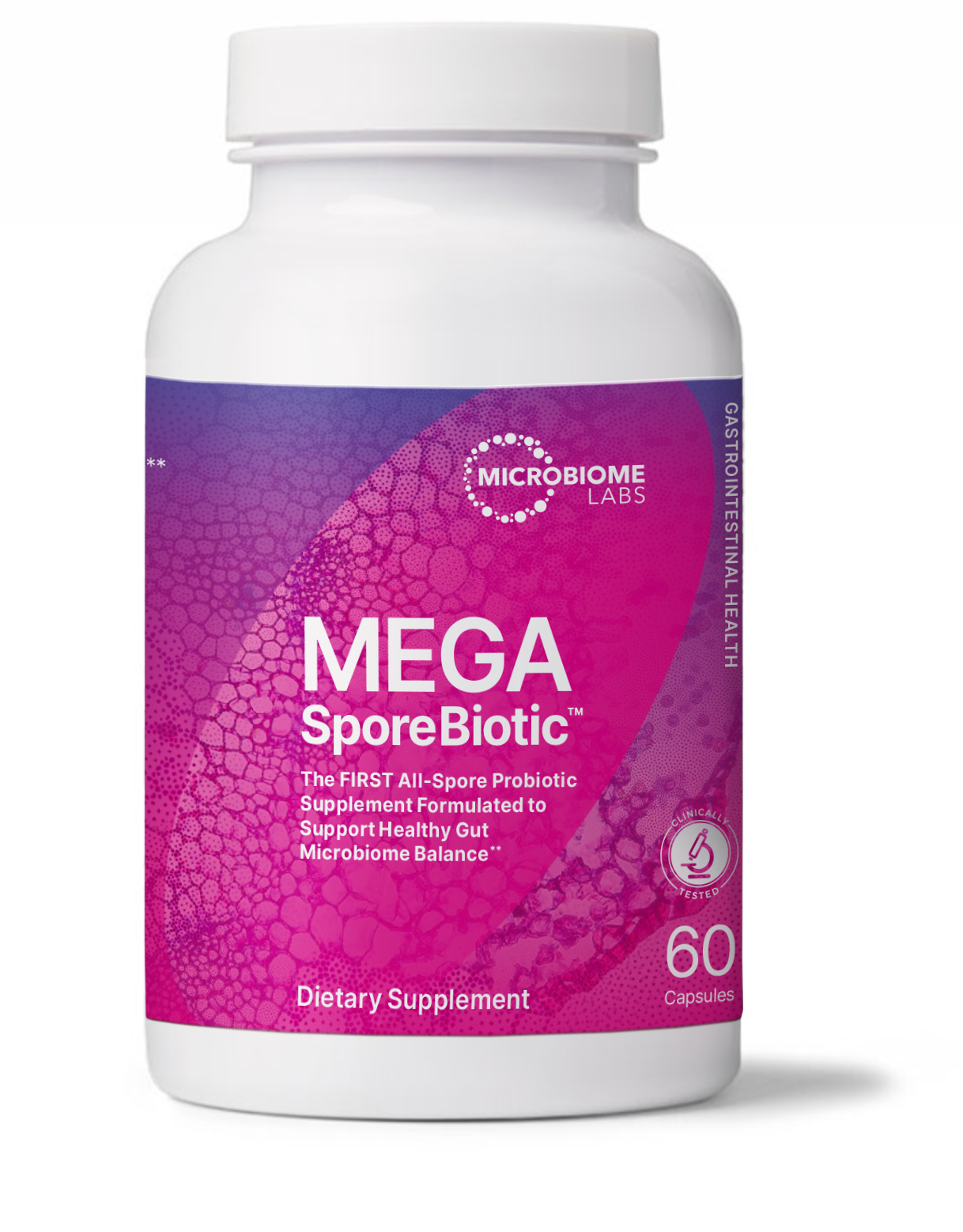 MegaSporeBiotic Probiotics for Women & Men - All-Spore Antioxidant-Producing Supplement - 60 Capsules Survives Stomach Acid