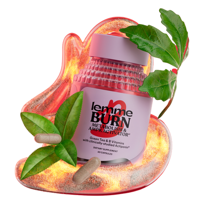 Lemme Burn - Metabolism, Belly Fat Burning + AMPK Activating Supplement for Men & Women w/Clinically Studied Actiponin Gynostemma, Green Tea Extract, Vitamins B6 & B12 - Gluten Free, 60 Count