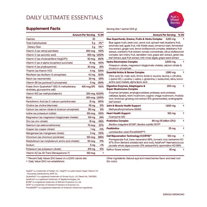 Daily Ultimate Essentials Pro: All-in-One Supplement Variety Pack - David Beckham's Super Supplement