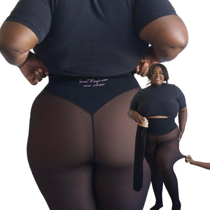 UPGRADED: Magic Fleece-Lined Leggings with Compression Waist & One-Seam Design | XXS-3XL in 4 Shades