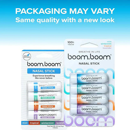 Nasal Stick (4 Pack) | Boosts Focus + Enhances Breathing | Aromatherapy Inhaler Made with Essential Oils