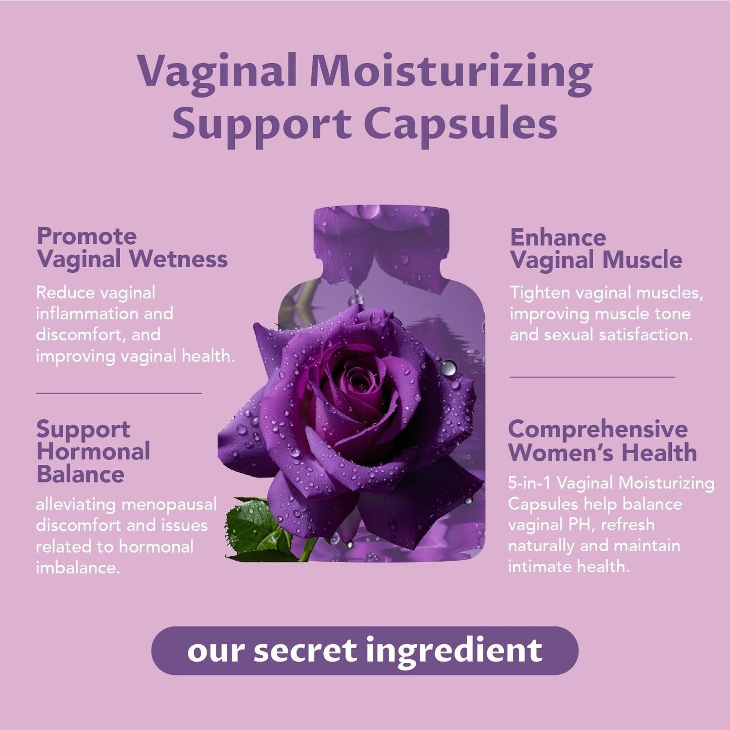 60 Capsules Vaginal Moisturizer Kacip Fatimah 1,000mg&Manjakni 200mg for Female