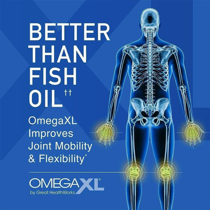 Omega XL 120 Capsules Green Lipped Mussel Omega-3 Joint Relief New