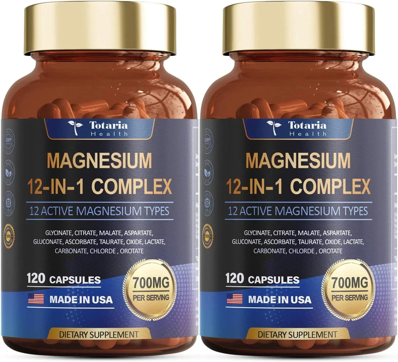 Magnesium 12 in 1 Complex 700mg - Glycinate Citrate Malate Taurate